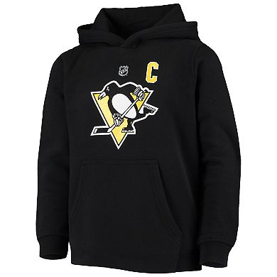 Youth Sidney Crosby Black Pittsburgh Penguins Player Name & Number Hoodie