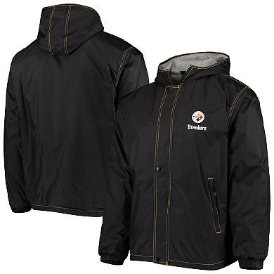 Men's Dunbrooke Black Pittsburgh Steelers Logo Legacy Stadium Full-Zip Jacket