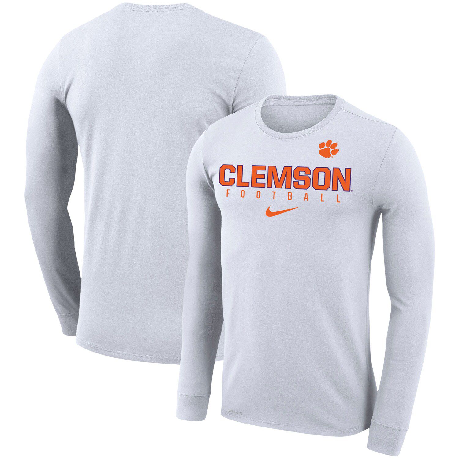 clemson nike dri fit long sleeve