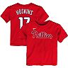 Toddler Nike Rhys Hoskins Red Philadelphia Phillies Player Name & Number T-Shirt