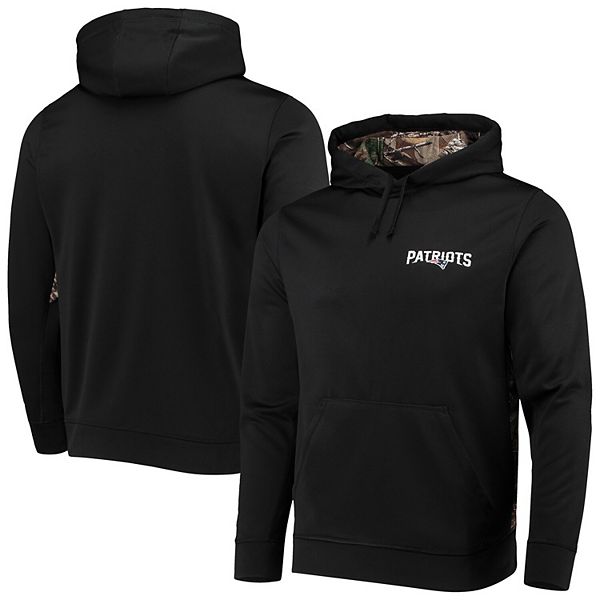 New England Patriots New Era Women's Camo Full-Zip Hoodie - Black