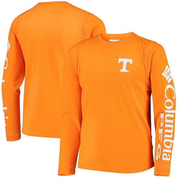 Youth Columbia Tennessee Orange Tennessee Volunteers Terminal Tackle Long Sleeve T Shirt - roblox t shirt roblox chest shading