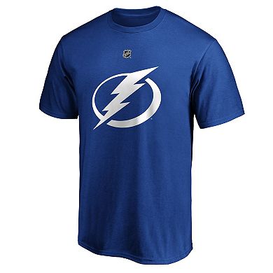 Men's Fanatics Branded Victor Hedman Blue Tampa Bay Lightning Authentic Stack Name & Number T-Shirt