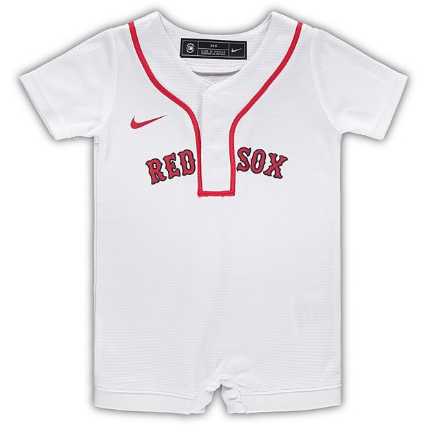 Newborn & Infant Nike White Boston Red Sox Official Jersey Romper