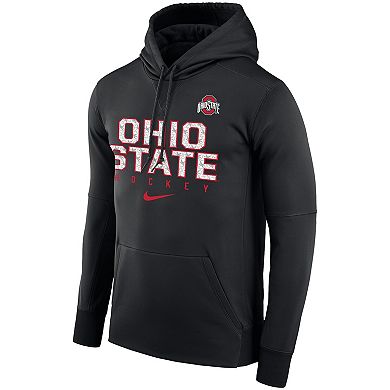 Men's Nike Black Ohio State Buckeyes Hockey Performance Pullover Hoodie