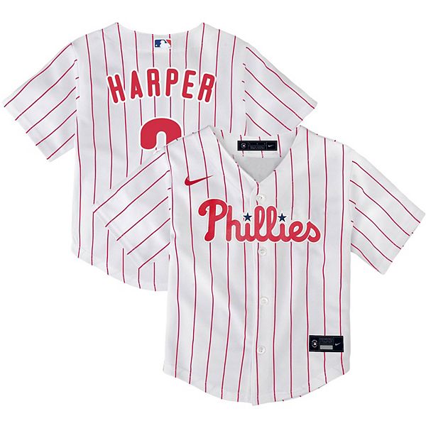 Men's Philadelphia Phillies Bryce Harper Nike White Home Replica Player Jersey S