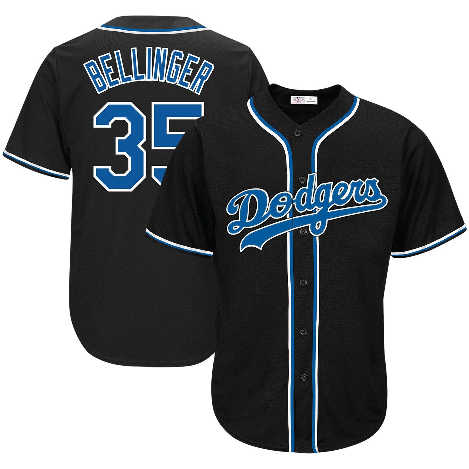 black and grey dodgers jersey