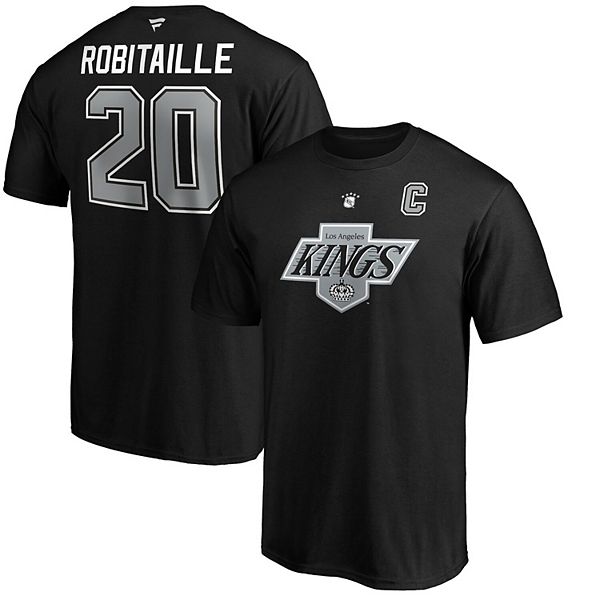 Men's Fanatics Branded Luc Robitaille Black Los Angeles Kings Authentic ...