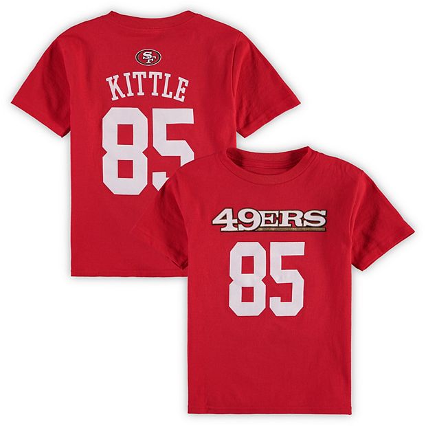 Toddler George Kittle Scarlet San Francisco 49ers Mainliner Player Name &  Number T-Shirt