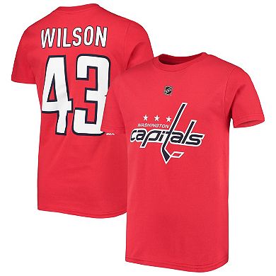 Youth Tom Wilson Red Washington Capitals Player Name & Number T-Shirt