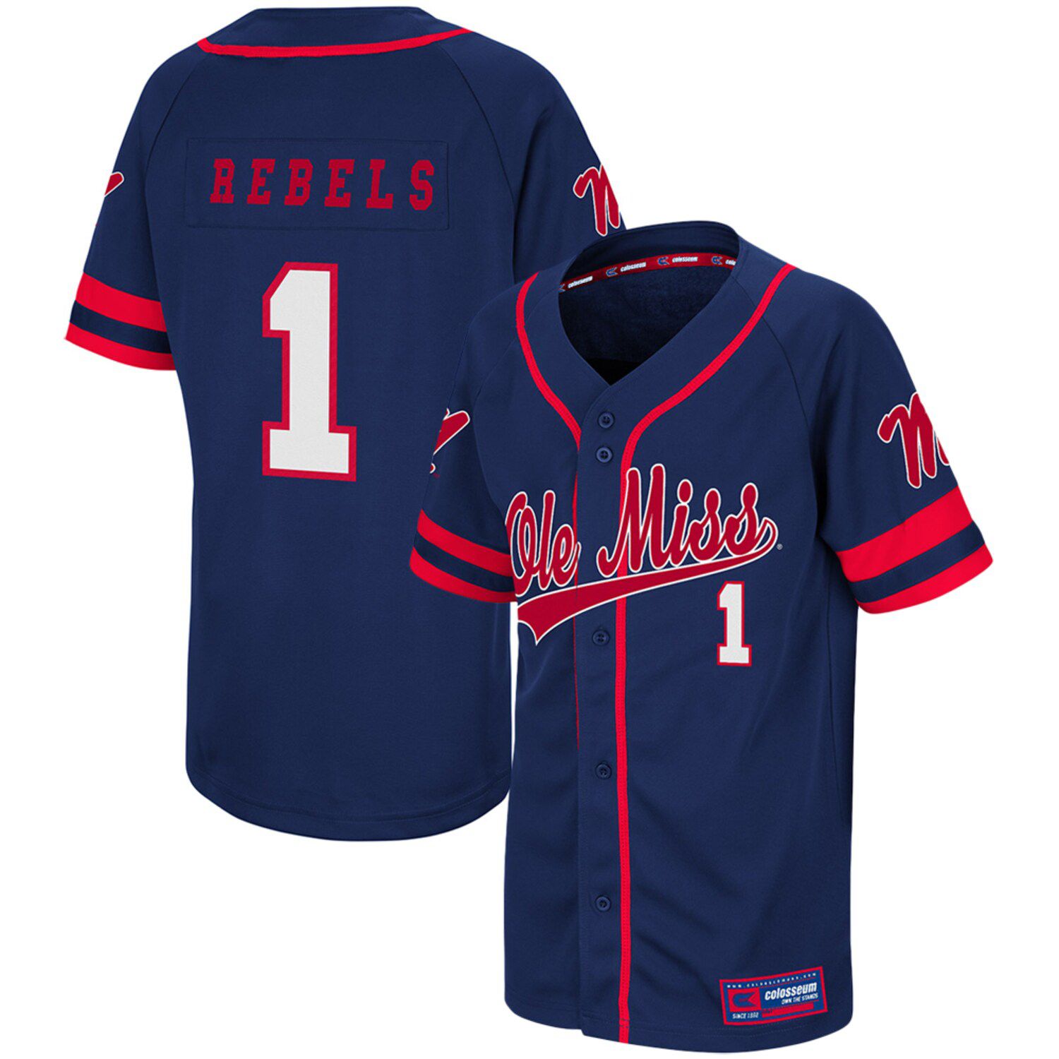 Ole Miss Rebels Bam-Bam Baseball Jersey