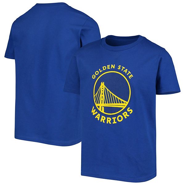 Youth Royal Golden State Warriors Primary Team Logo T-Shirt