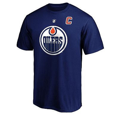Men's Fanatics Branded Wayne Gretzky Royal Edmonton Oilers Authentic Stack Retired Player Name & Number T-Shirt