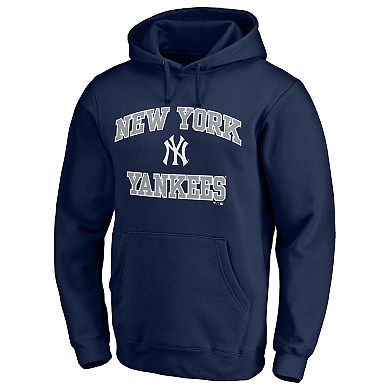 Men's Fanatics Branded Navy New York Yankees Heart & Soul Pullover Hoodie