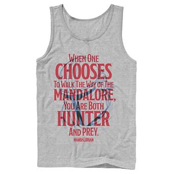 Men's Star Wars The Mandalorian You Are Both Hunter And Prey Tank Top