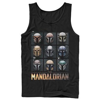 Men's Star Wars The Mandalorian Helmet Box Up Tank Top