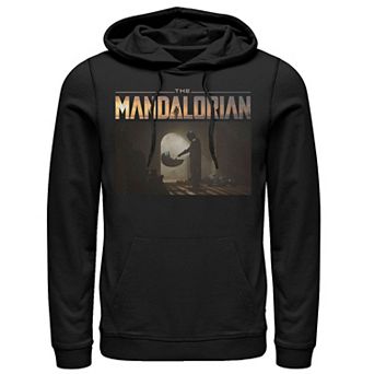 Men's Star Wars The Mandalorian The Child First Meeting Portrait Hoodie