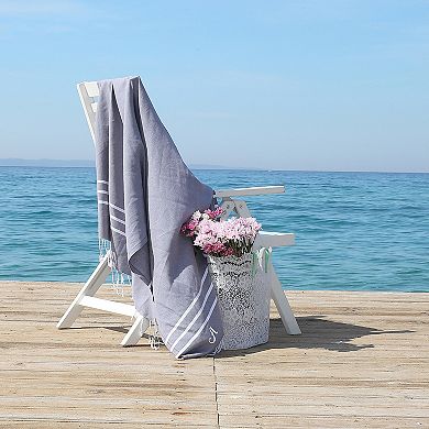 Linum Home Textiles Turkish Cotton Alara Personalized Pestemal Beach Towel