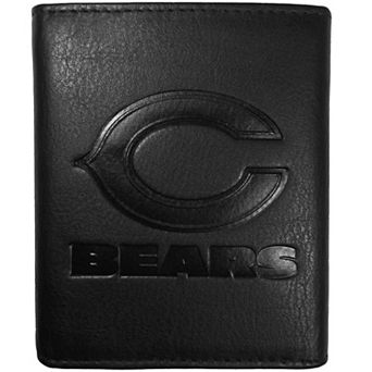 Men's Chicago Bears Embossed Leather Tri-Fold Wallet