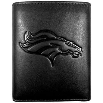 Men's Denver Broncos Embossed Leather Tri-Fold Wallet