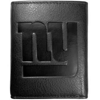 Men's New York Giants Embossed Leather Tri-Fold Wallet