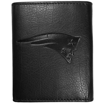 Men's New England Patriots Embossed Leather Tri-Fold Wallet