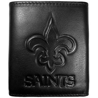 Men's New Orleans Saints Embossed Leather Tri-Fold Wallet