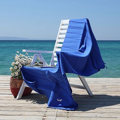 Linum Home Textiles Turkish Cotton Summer Fun Personalized Pestemal Beach Towel