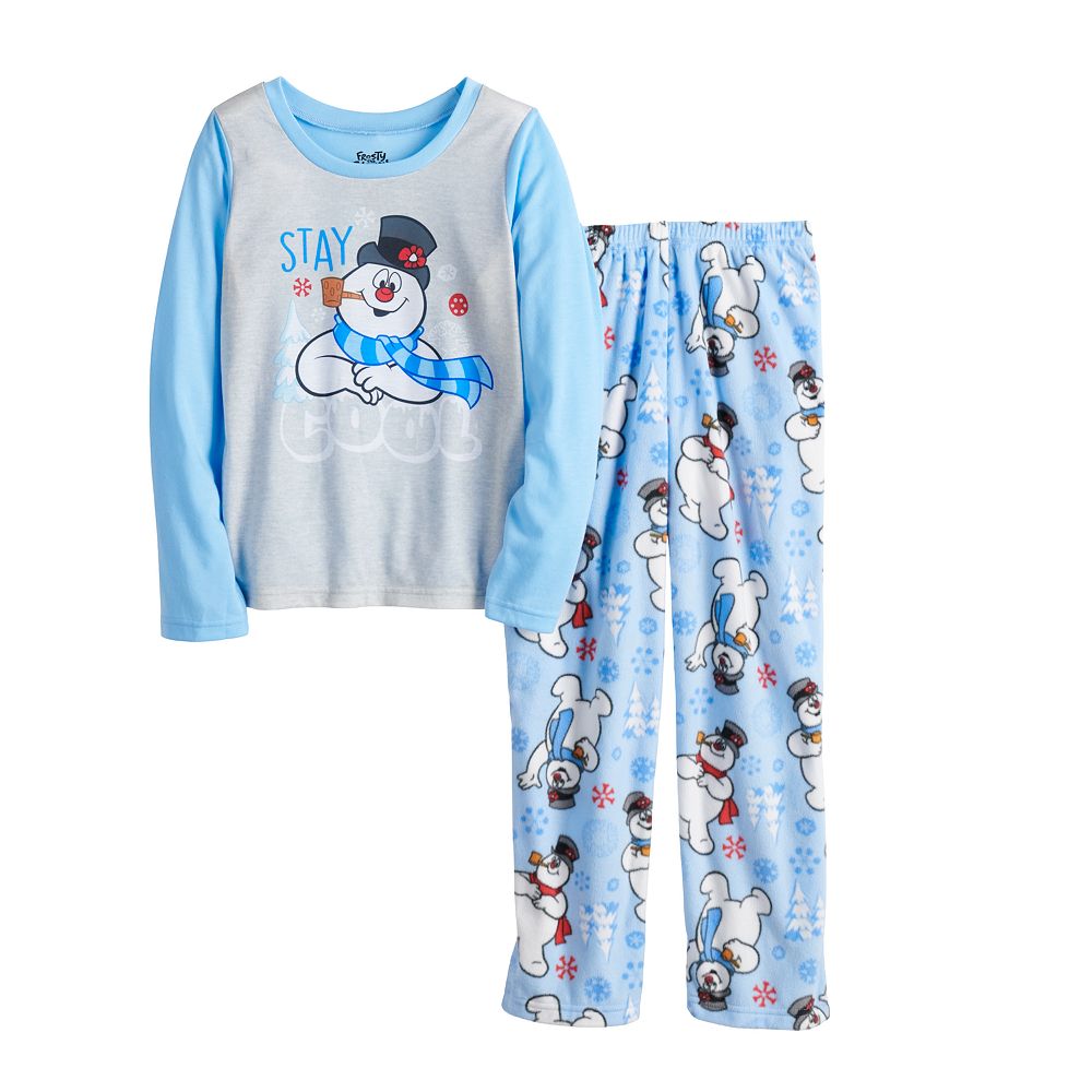 Frosty The Snowman Chill Out 2 pc Coat Pajama Girls Med Blue