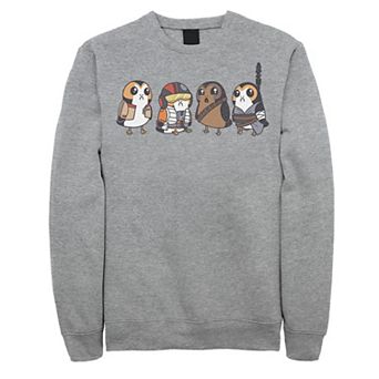 Men's Star Wars Cute Porgs Dressed As Characters Portrait Sweatshirt