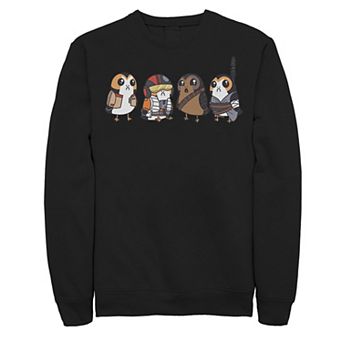 Men's Star Wars Cute Porgs Dressed As Characters Portrait Sweatshirt