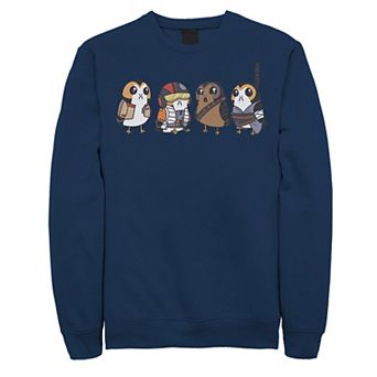 Men's Star Wars Cute Porgs Dressed As Characters Portrait Sweatshirt