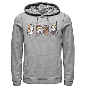 Men's Star Wars Cute Porgs Dressed As Characters Portrait Hoodie
