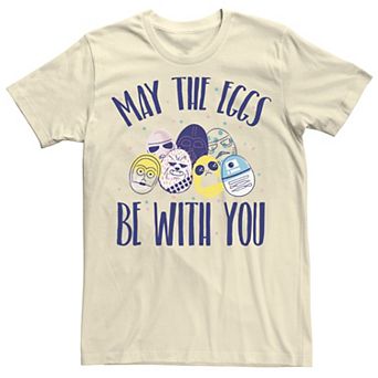 Men's Star Wars Easter May The Eggs Be With You Text Tee
