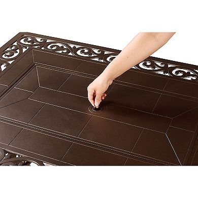 Rectangular Outdoor Propane Fire Table