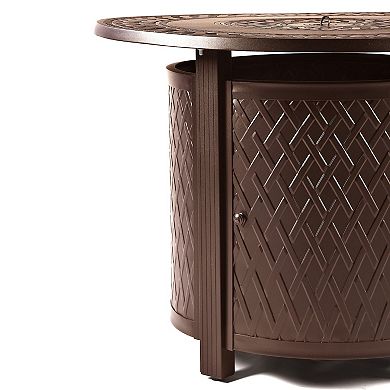 Round Outdoor Propane Fire Table