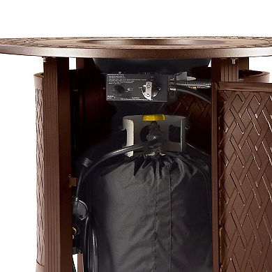 Round Outdoor Propane Fire Table