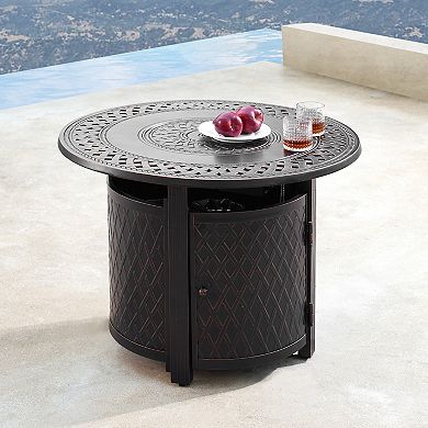 Round Outdoor Propane Fire Table