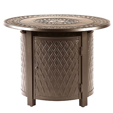 Round Outdoor Propane Fire Table