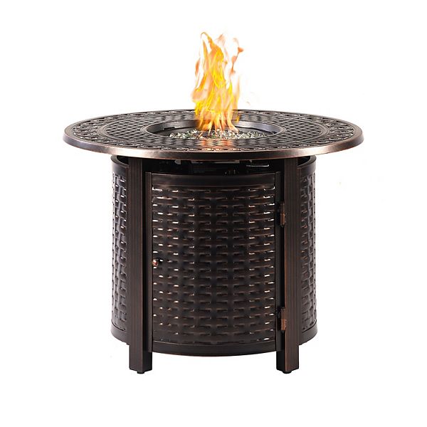 Round Outdoor Propane Fire Table, Round Propane Fire Table