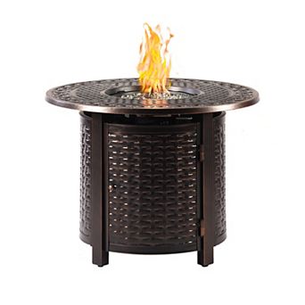 Round Outdoor Propane Fire Table