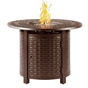 Round Outdoor Propane Fire Table