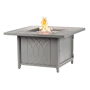 Outdoor Wave Square Propane Fire Table