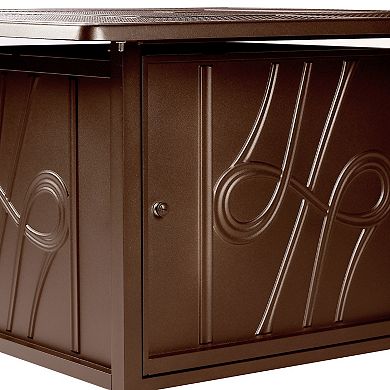 Outdoor Curl Square Propane Fire Table