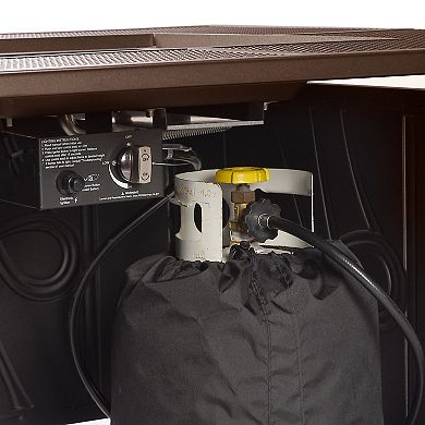 Outdoor Curl Square Propane Fire Table