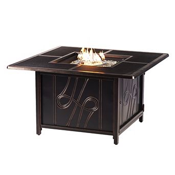 Outdoor Curl Square Propane Fire Table