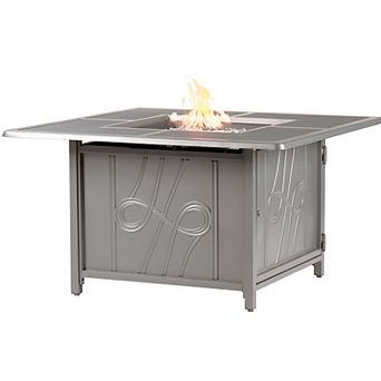 Outdoor Curl Square Propane Fire Table