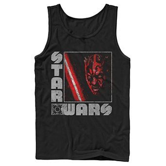 Men's Star Wars Darth Maul Distressed Square Portrait Tank Top