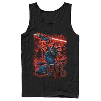 Men's Star Wars Darth Maul Red Saber Portrait Tank Top