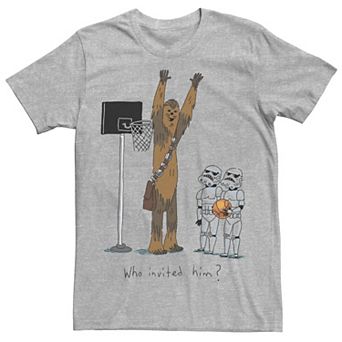Men's Star Wars Chewbacca Basketball Who Invited Him Tee